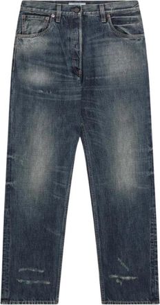 Prada Blauwe Regular Jeans - Dames - Regular Fit Jeans - Blauw - W26 - Jeans