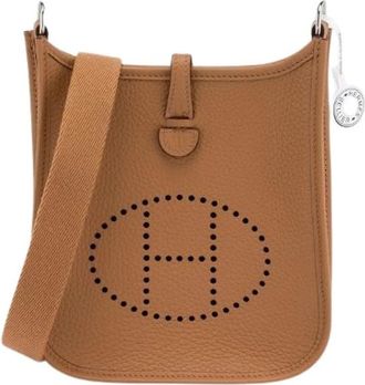 Herm&egrave;s Pre-owned Mini Evelyne 16 Schoudertas - Dames - Vintage Schoudertas - Bruin - ONE Size - Wol - Vintage