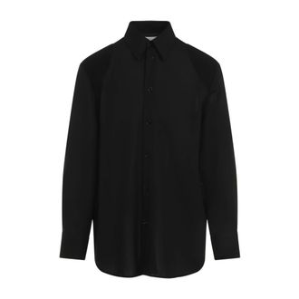 Jil Sander Casual Shirts, male, Black, Size: L Black Shirt