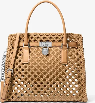 Michael Kors Hamilton Moderne Large Hand-Woven Satchel