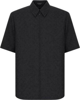 Gucci Short Sleeve Shirt - Heren - Korte mouwen Overhemden - Zwart - 2XL - Katoen - Overhemden