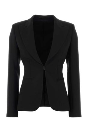 Gucci Stretch Wool Blend Blazer - Black