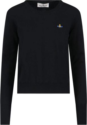Vivienne Westwood Round-neck Truien - Dames - Ronde hals truien - Zwart - XS - Truien & Vesten