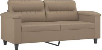 vidaXL Vidaxl - Sof&aacute; de 2 plazas de cuero sint&eacute;tico color capuchino 140 cm