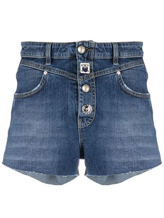 Pinko Shorts con frange - Blu