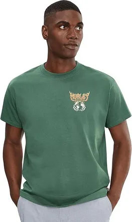 Hurley Fire Short Sleeve Mens T Shirt Jungle : 2XL, Cotton