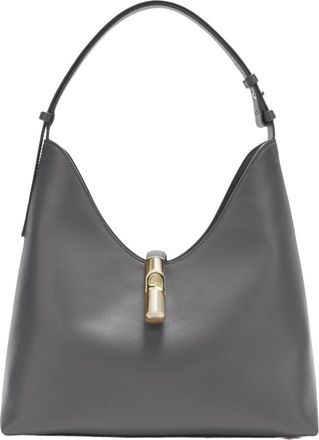 Furla Goccia Schoudertas M - Dames - Schoudertassen - Grijs - ONE Size - Leer - Tassen