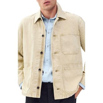 Rag & Bone Tribeca Cotton Denim Chore Jacket in Stone Beige at Nordstrom Rack, Size X-Large