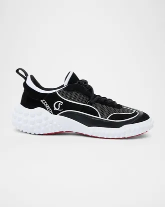 Christian Louboutin Mara Mixed Leather Runner Sneakers
