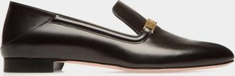 Bally Delisa Black Leather Loafers, Brand Size 38 ( US Size 7.5 )