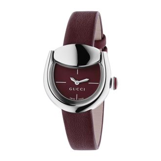 Gucci Accessoires, Dames, Rood, ONE Size, Leer, Horsebit Horloge
