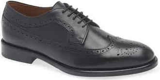 Nordstrom Italian Collection Barolo Wingtip Derby in Black Leather at Nordstrom Rack, Size 9.5