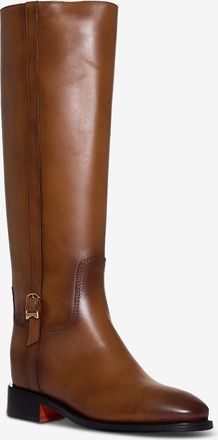 Santoni Glatte Lederstiefel mit Riemen Hermi