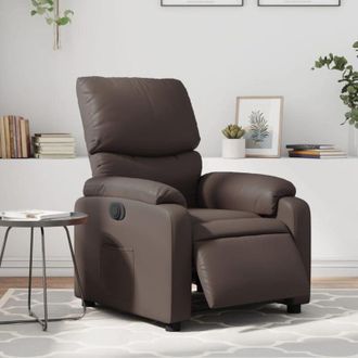 vidaXL Poltrona Reclinabile Elettrica Marrone in Similpelle - Vidaxl