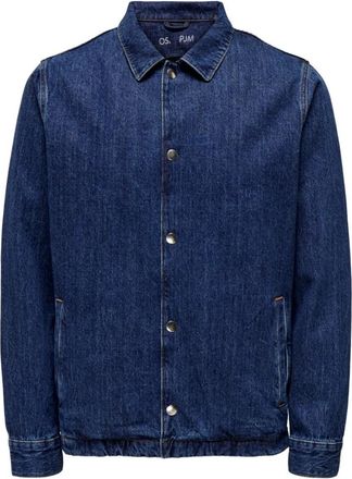Only & Sons Camicia Carl Denim 7579 - Heren - Spijkeroverhemden - Blauw - M - Denim - Overhemden