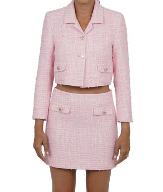 Love Token Lily Jacket And Skirt Set In Pink