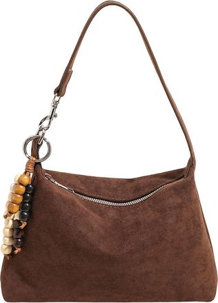 Generic Suede Tote Bag for Women with Pendant Shoulder Bag Shoulder Handbags Purses Casual Hobo Bags for Work Travel