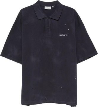 Carhartt Work in Progress Logo-embroidered Paint-splatter Polo Shirt