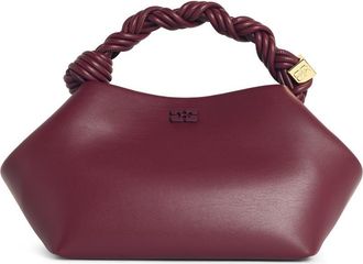 Ganni Burgundy Lear Bou kleine tas