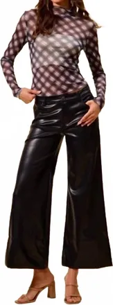So Me Sydney Leather Pants In Black