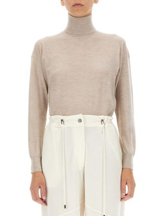 Tom Ford Beige Solid Turtle Neck Sweater