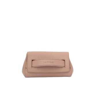 Orciani Clutches, female, Beige, Size: ONE SIZE Soft Hammered Leather Clutch Bag