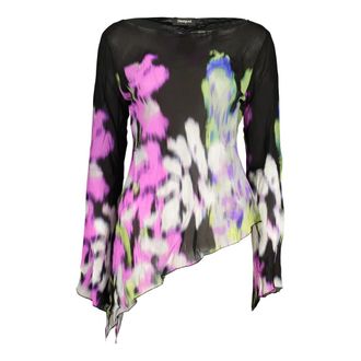 Desigual Camiseta de manga larga con cuello redondo y estampado Lullaby - Blouses & Shirts - Mujer - Multicolor - XS