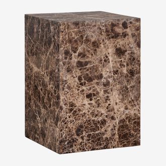 Sklum Pack De 2 Mesitas De Noche 35x35 Cm En Piedra Natural Aluret Sklum