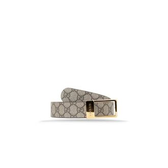 Gucci Belts, male, Beige, Size: 75 CM Logo-Embellished Leather Belt