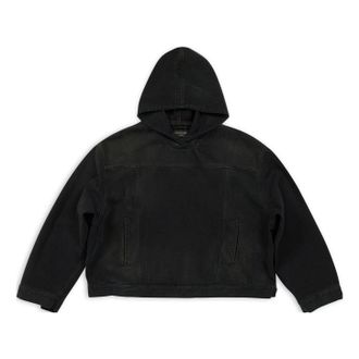 Balenciaga Pull-Over Jacket Black Soft Denim 719313TNW541129