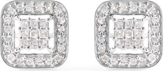 House of Brilliance 10K White Gold 5/8 Cttw Diamond Composite Stud Earrings at Nordstrom