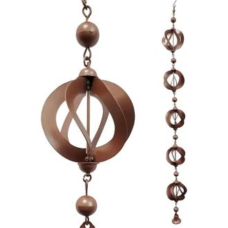 OEM Cadena Lluvia - 108 Cm - Para Canalones - Decoraci&oacute;n Exterior Jard&iacute;n - 1 Unidad