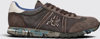 Premiata Lucy Low-Top Sneakers in Leather and Suede with Lug Sole
