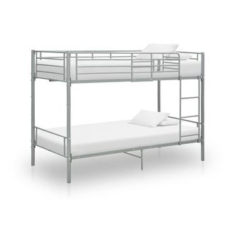 Berkfield Home Bunk Bed Grey Metal 90x200 cm