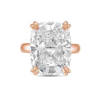 Diana M. Jewels 14kt rose gold 2.00ct lab grown cushion diamond solitaire ring