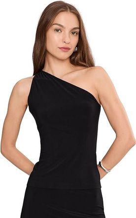 Norma Kamali One Shoulder Top Womens Clothing Black : 2XS (Womens 0), Polyester/Spandex