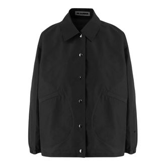 Jil Sander Technical Faille Blouson - Dames - Zomerjassen - Zwart - L - Katoen - Jassen