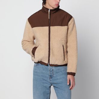 Ami Giacca beige in misto poliestere e lana