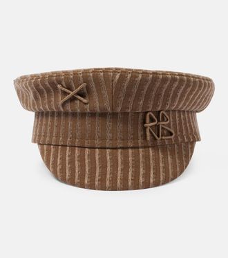Ruslan Baginskiy Logo striped newsboy cap