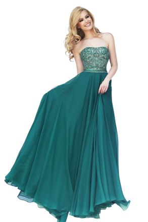 Sherri Hill Sweetheart Long Prom Dress In Emerald