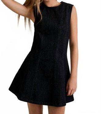 Le Lis Blanc Deux Kathleen Denim Mini Dress In Black