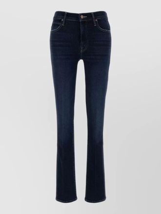Mother denim mid-rise straight-leg jeans