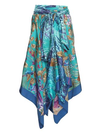 Ferragamo Asymmetrische rok - Blauw