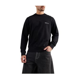 Jack & Jones Hoodies & sweatvesten, Heren, Zwart, M, Katoen, Urban Zwarte Sweatshirt met Artistieke Ruggrafiek