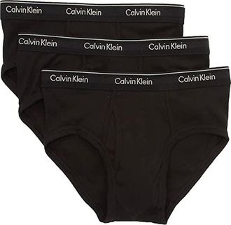 Calvin Klein Underwear Cotton Classics Brief 3-Pack Mens Underwear Black : S (28-30)