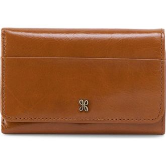 Hobo Jill Leather Trifold Wallet in Truffle at Nordstrom