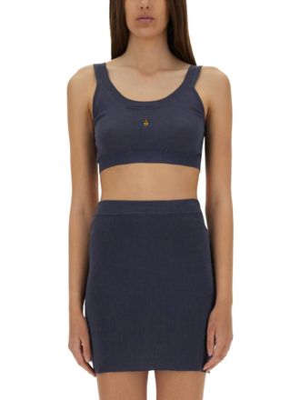 Vivienne Westwood Purple Solid Scoop Neck Top