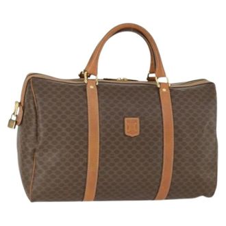Celine Pre-owned Weekend Bags, female, Brown, Size: ONE SIZE Pre-owned Plastic Vintage Weekend Bag