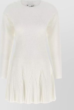 Elisabetta Franchi ribbed knit pleated dress