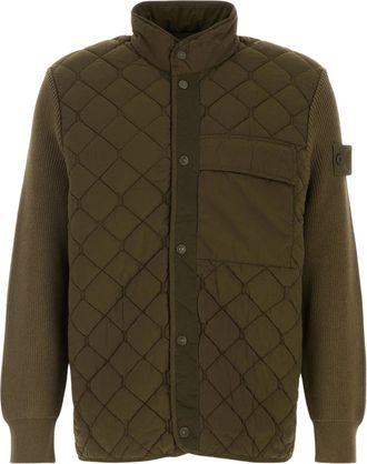 Stone Island Quilted High-Collar Jacket
